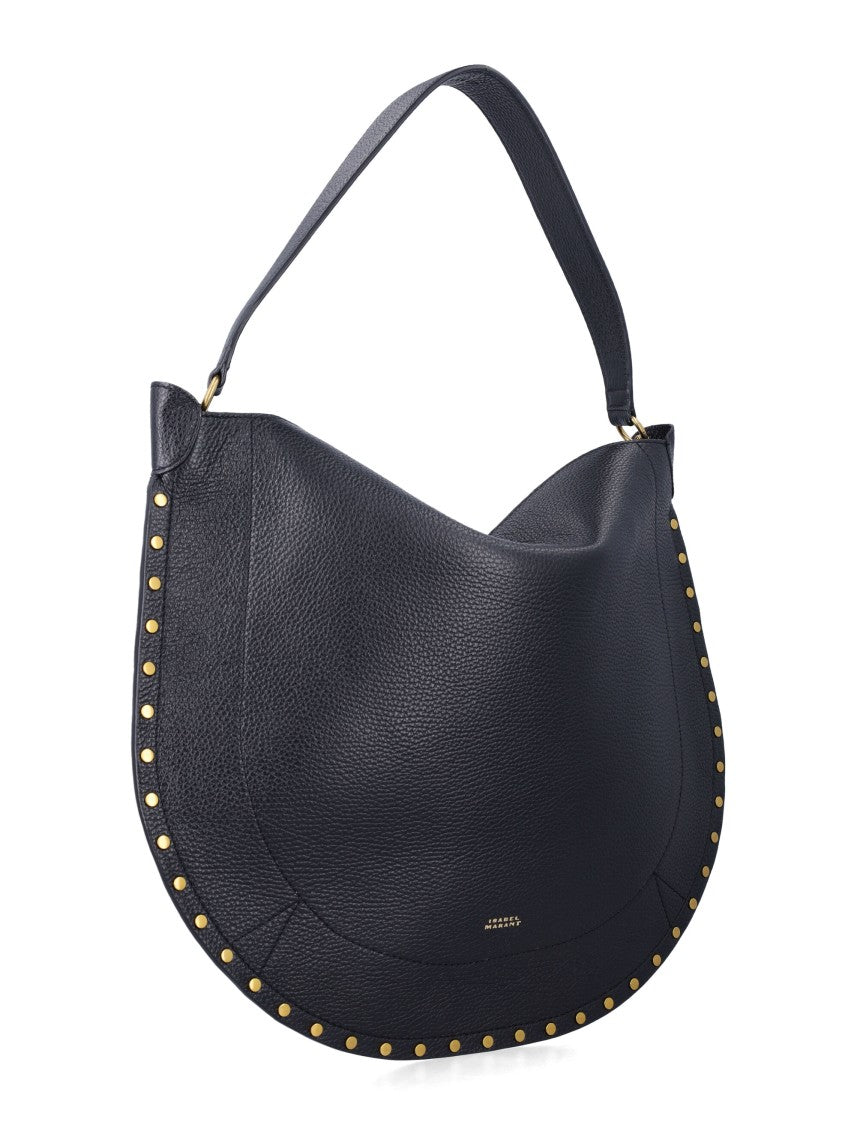 Isabel Marant Oskan Black Suede Hobo Bag