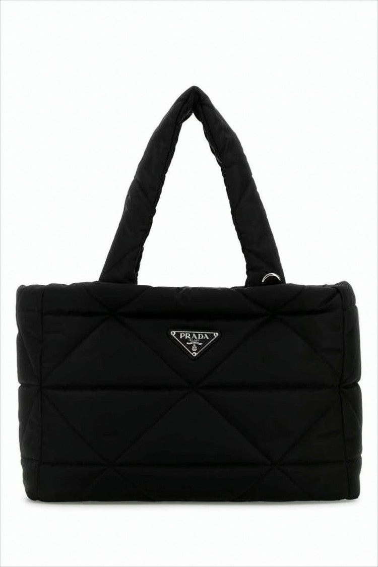 Prada Rectangular Quilted Tote Bag With Padded Texture