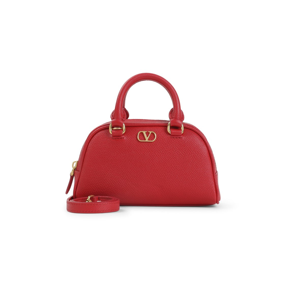 Valentino Garavani Mini Grained Calf Leather Bowling Shoulder Bag
