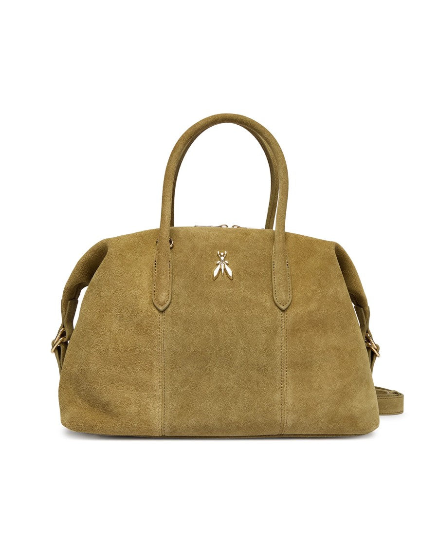 Patrizia Pepe Olive Suede Bag