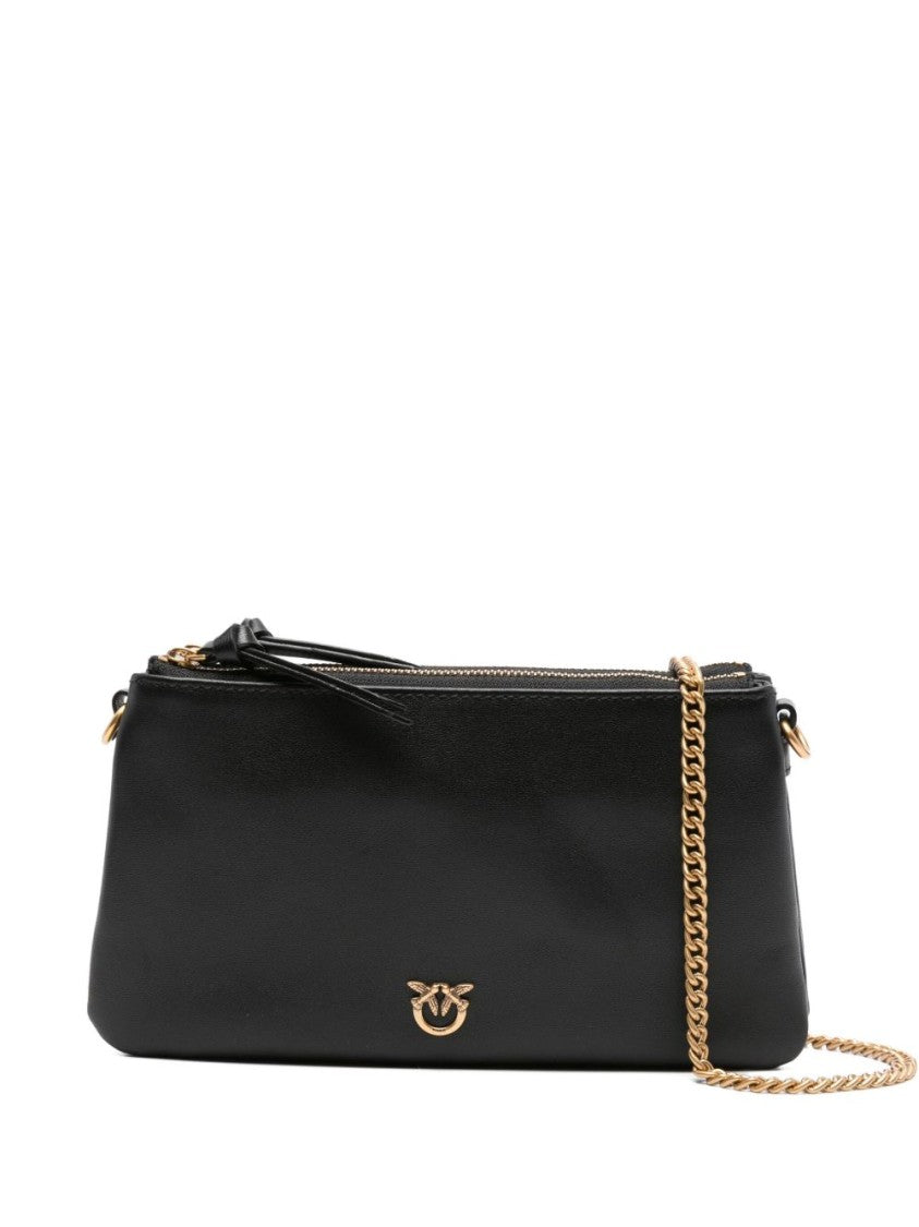 Pinko Compact Smooth Leather Crossbody Bag