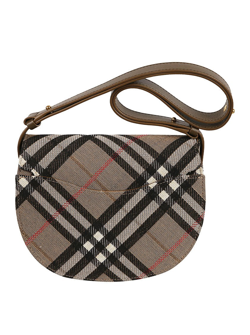 Burberry Classic Check Pattern Shoulder Bag With Gold-Tone Hardware