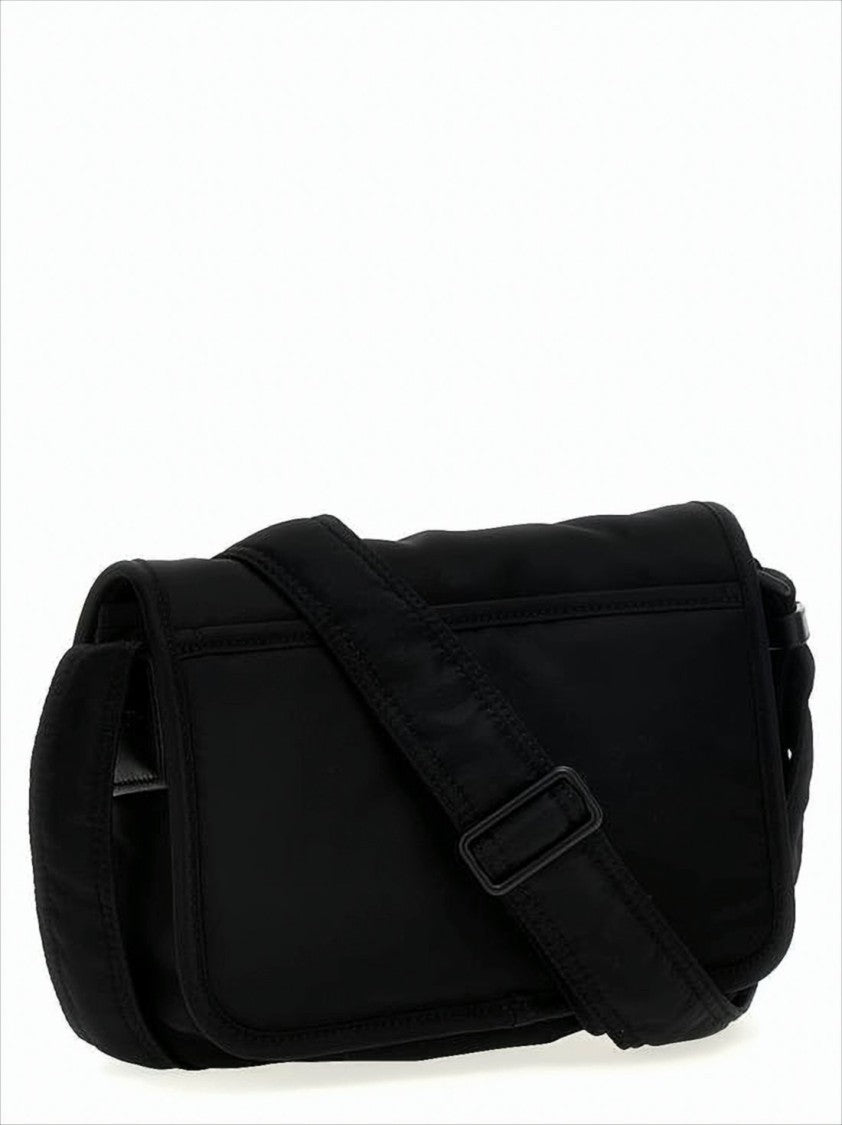 Saint Laurent Structured Black Crossbody Bag With Flap Closure