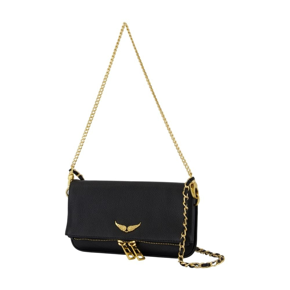Zadig & Voltaire Rock Nano Wallet On Chain - Leather - Black