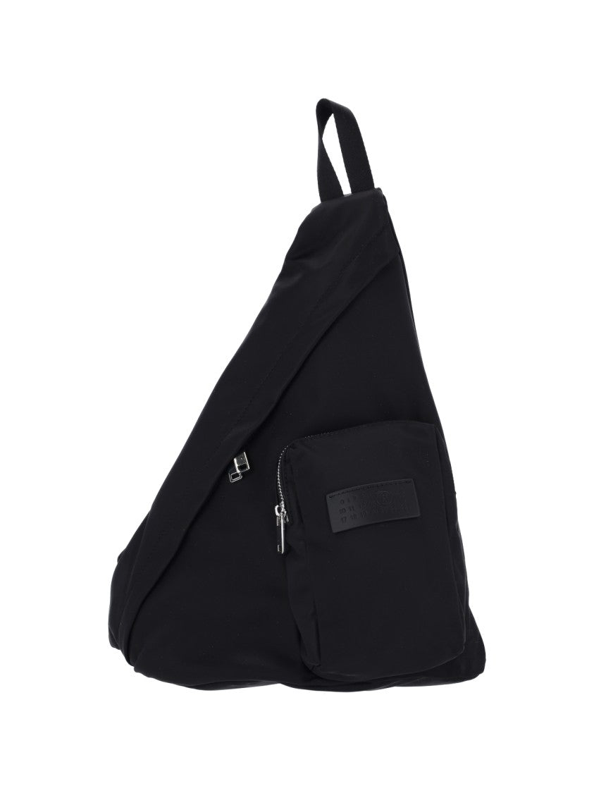 Mm6 By Maison Margiela "Japanese Sling Bag" Single Shoulder Backpack Black