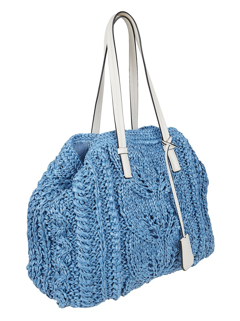 Ermanno Scervino Blue Viscose Shoulder Bag