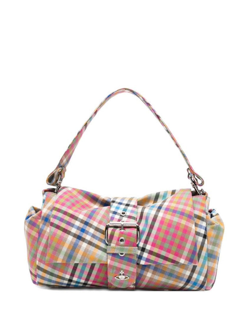 Vivienne Westwood Cylindrical Plaid Bag