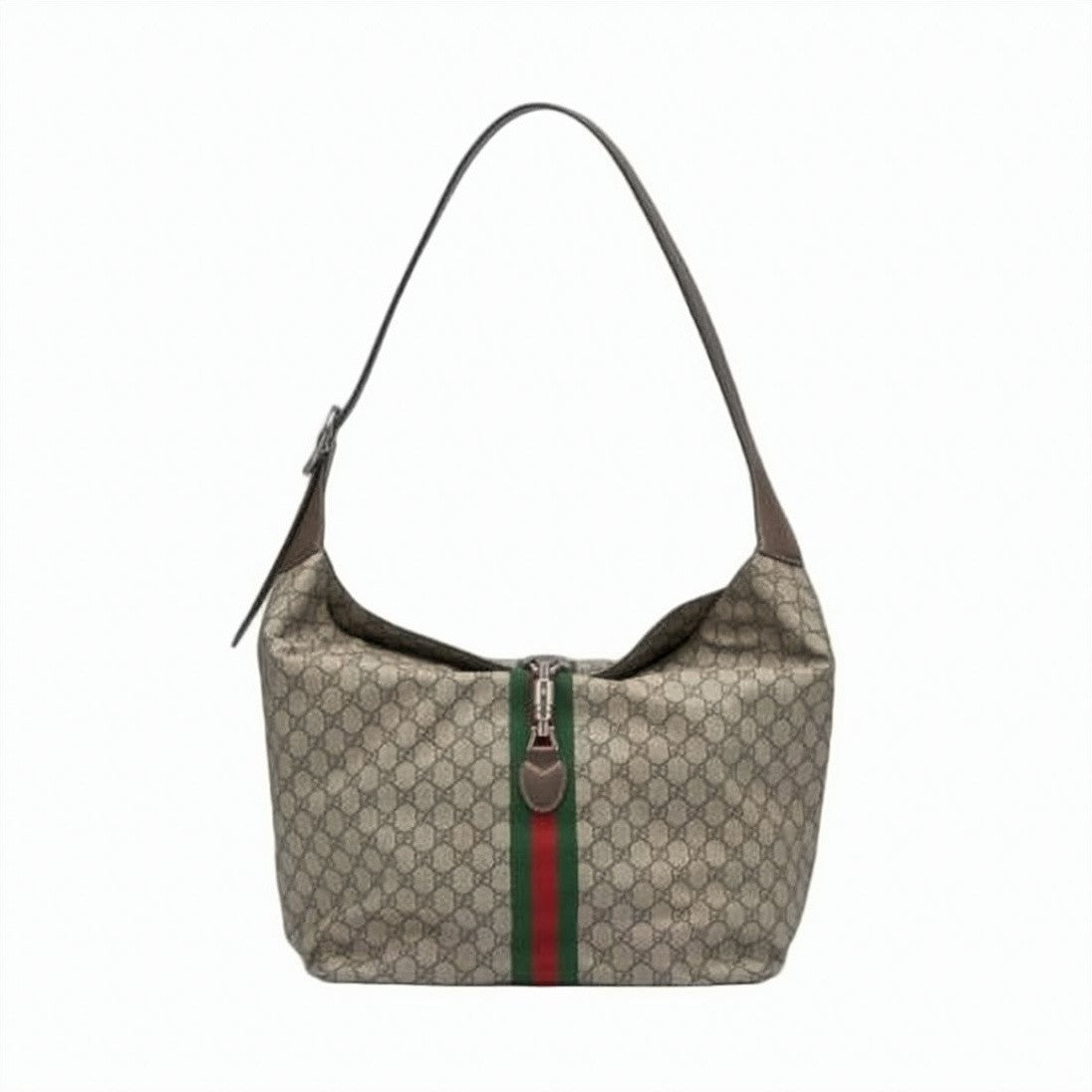 Gucci Monogrammed Shoulder Bag With Green