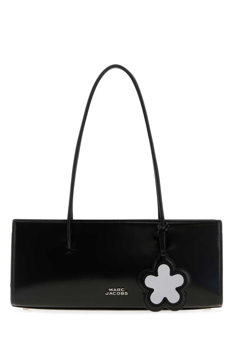 Marc Jacobs Black Leather The Glam Mirror Shoulder Bag