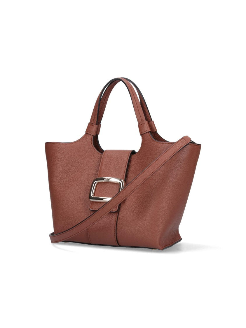 Roger Vivier Mini Tote Bag With Iconic Gold Buckle