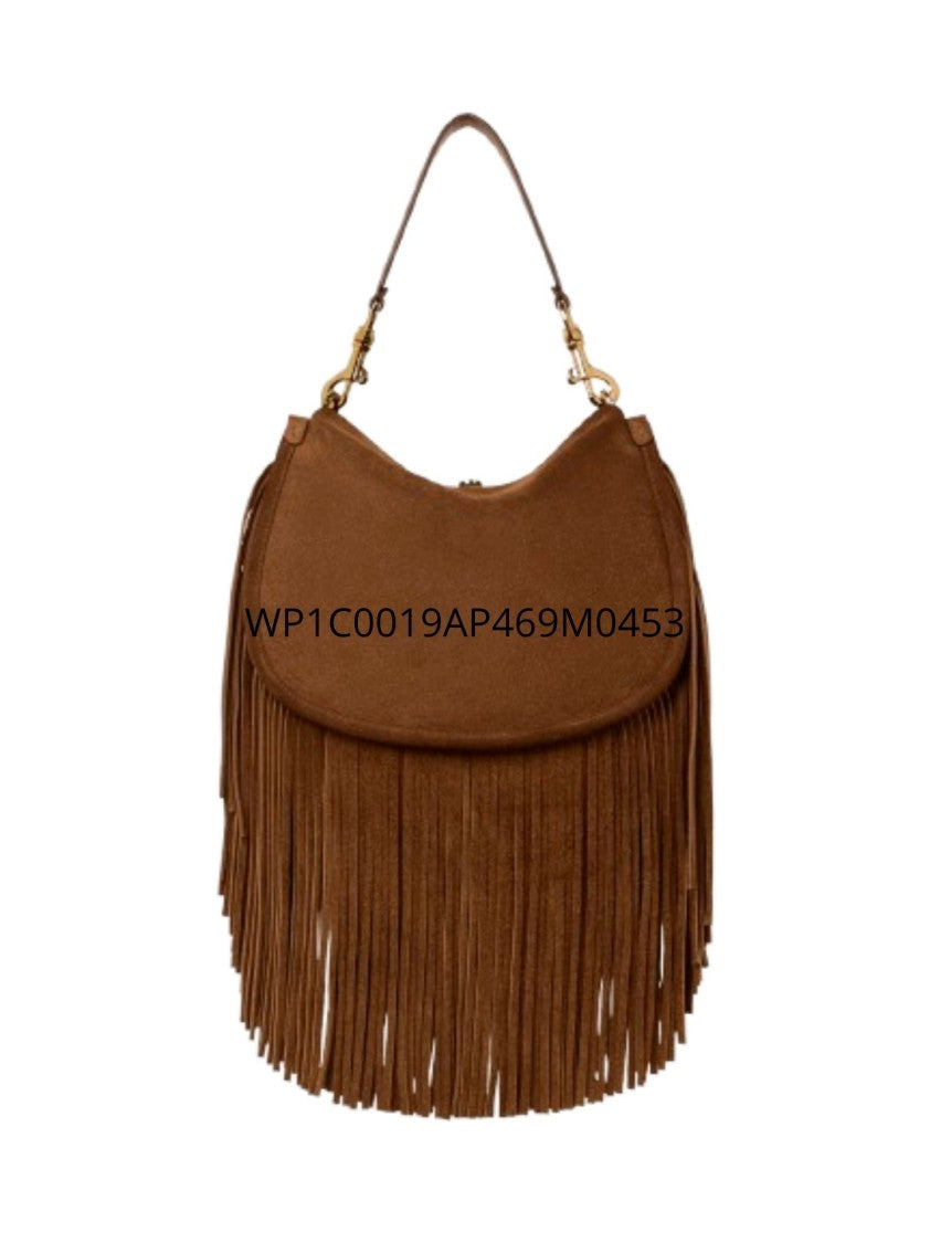 Etro Brown Shoulder Bag With Suede Fringe