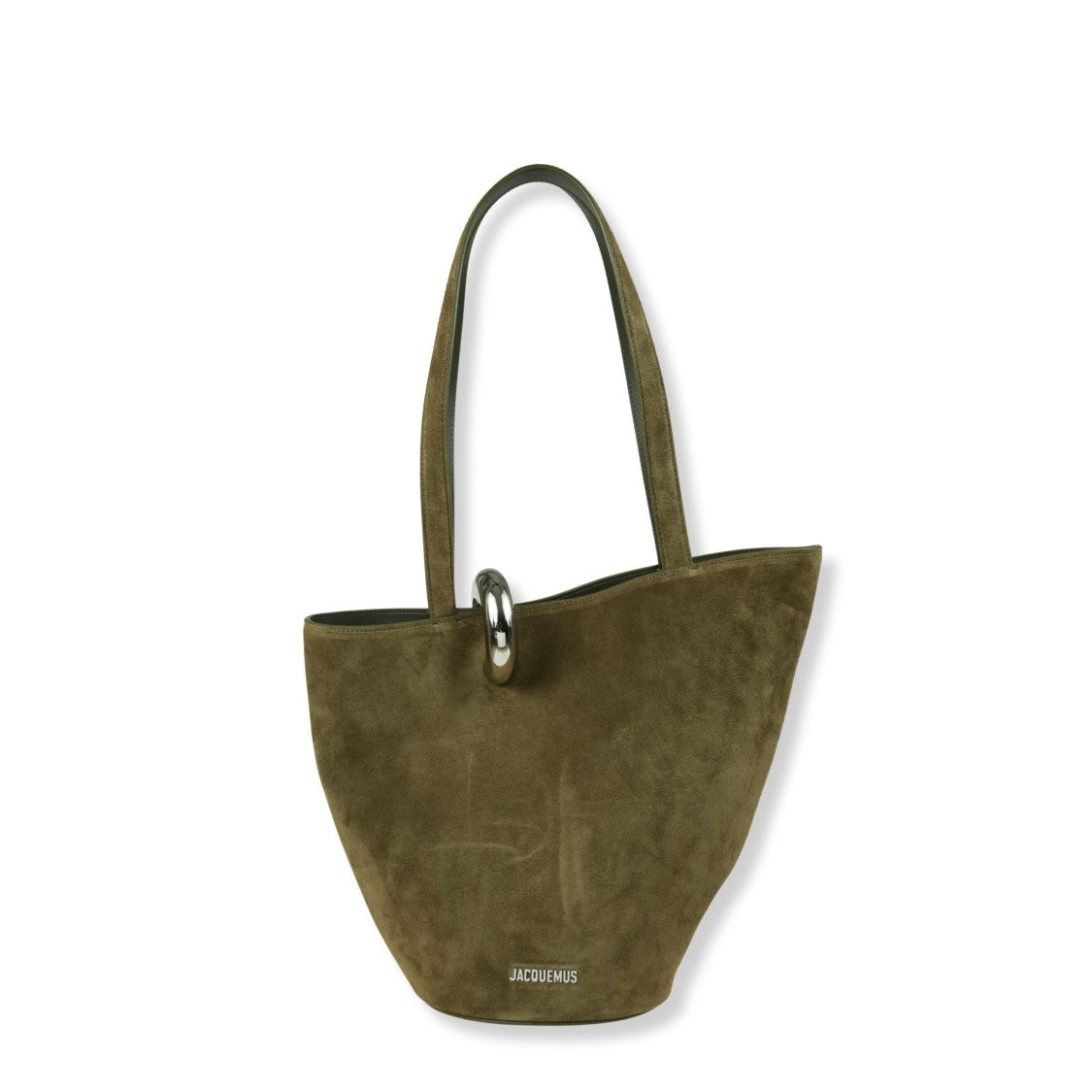 Jacquemus Medium Bucket Handbag With Asymmetric Hem