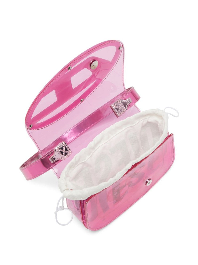 Diesel Translucent Pink Silk And Nylon Handbag