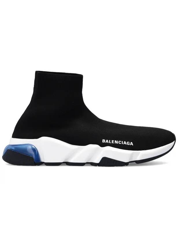 Luxury Balenciaga Trending 2025 Speed Trainer Clear Sole High Top Sneakers  Blue Black