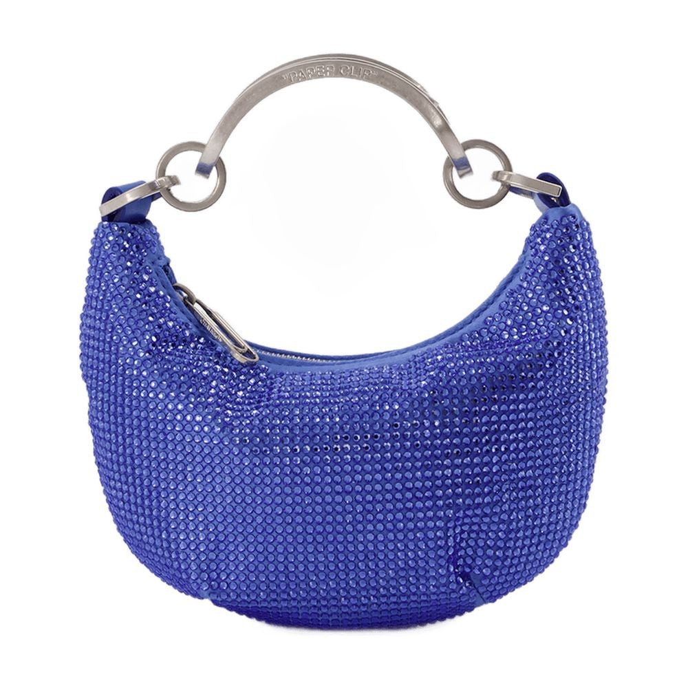 Off-White Mini Binder Clip Bag In Strass / Blue