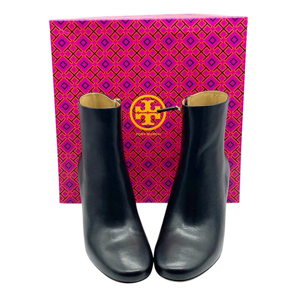 Tory Burch Black Gigi Logo Heel Boots/Booties