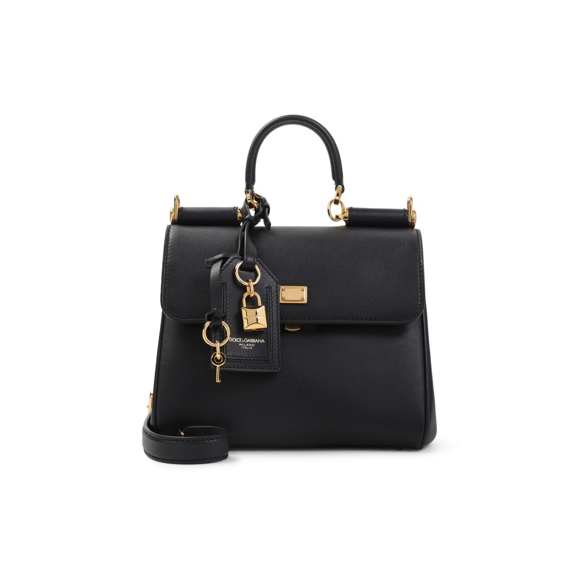 Dolce & Gabbana Leather Handbag With Gold-Tone Hardware
