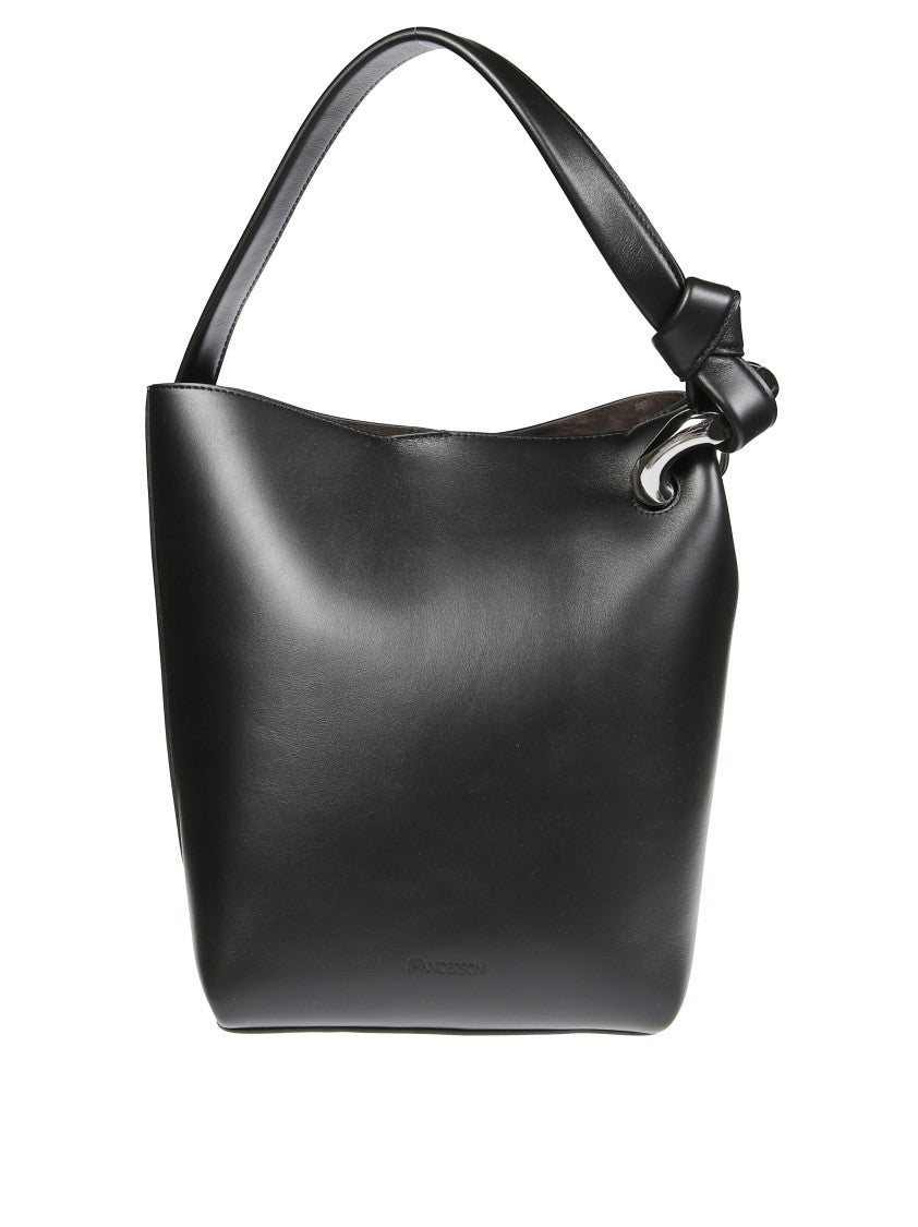 J. W. Anderson Black Leather Shoulder Bag With Adjustable Strap