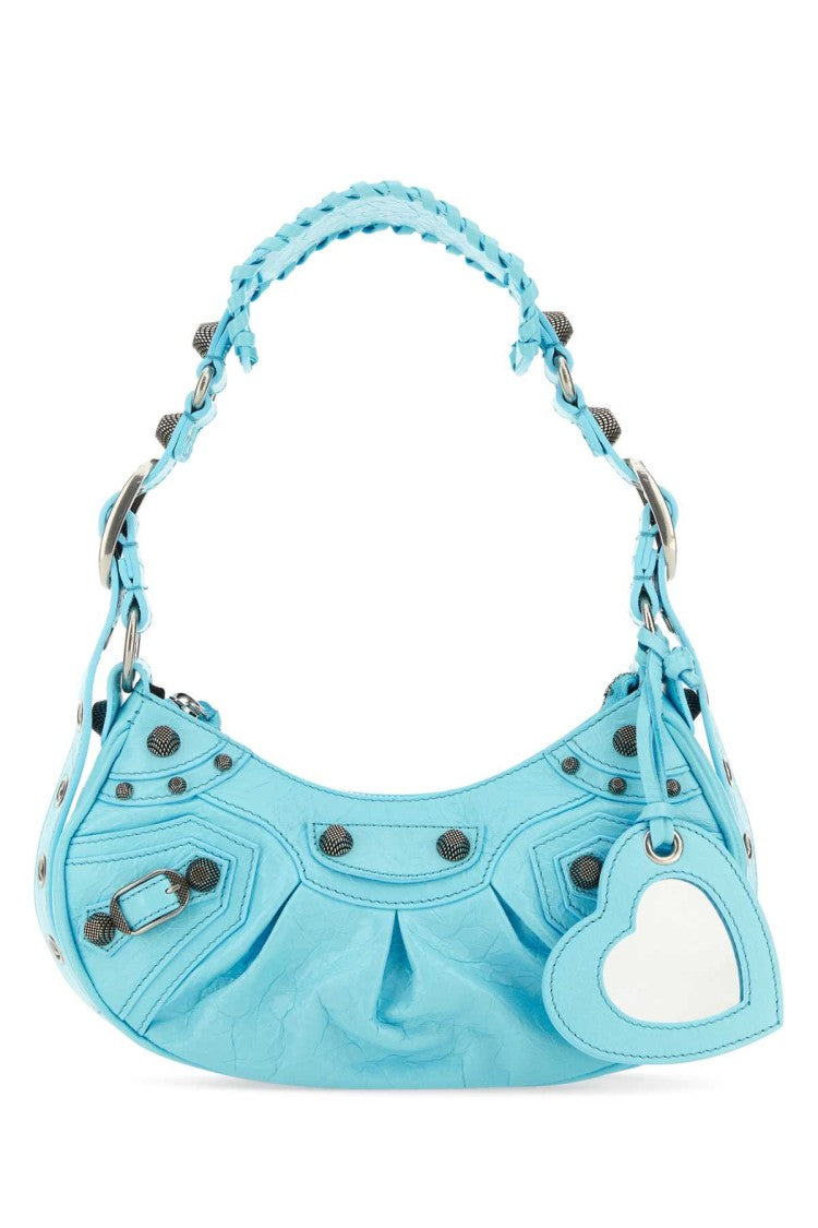 Balenciaga Light Blue Nappa Leather Le Cagole Xs Shoulder Bag
