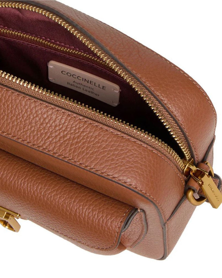 Coccinelle Beat Soft Large Bag In Cognac