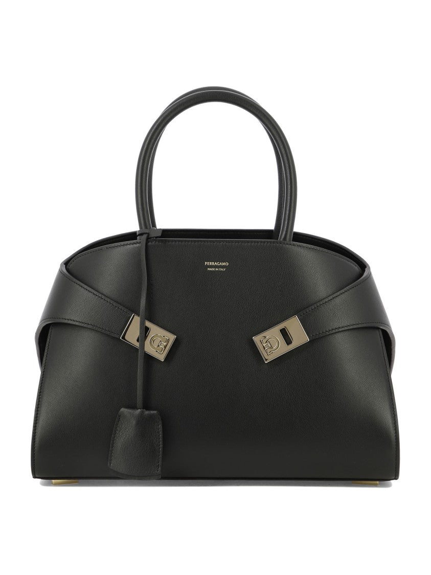 Ferragamo Structured Leather Shoulder Bag