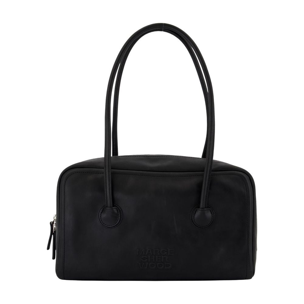 Margesherwood Soft Boston Shoulder Bag - Leather - Black