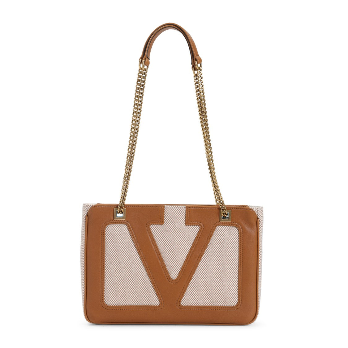 Valentino Garavani Woven Textured Leather Shopper Bag