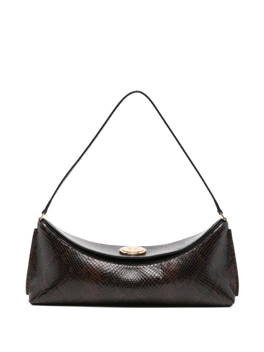 Jacquemus Snake-Embossed Calf Leather Shoulder Bag