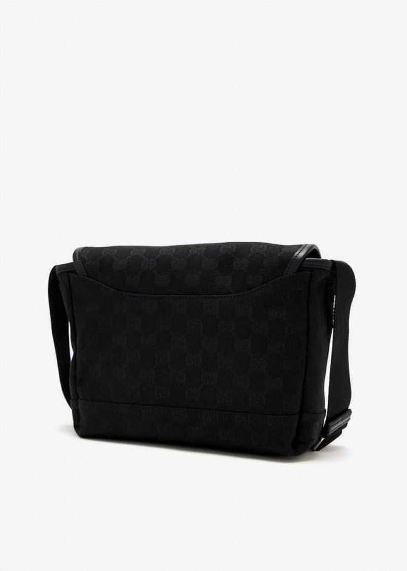 Gucci Canvas Shoulder Bag With Monogram Pattern