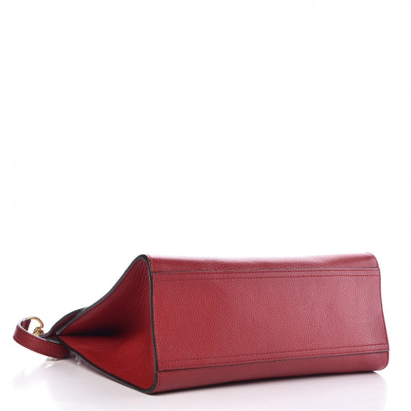 Gucci GG Marmont Top Handle Calfskin Small Red Leather Shoulder Bag