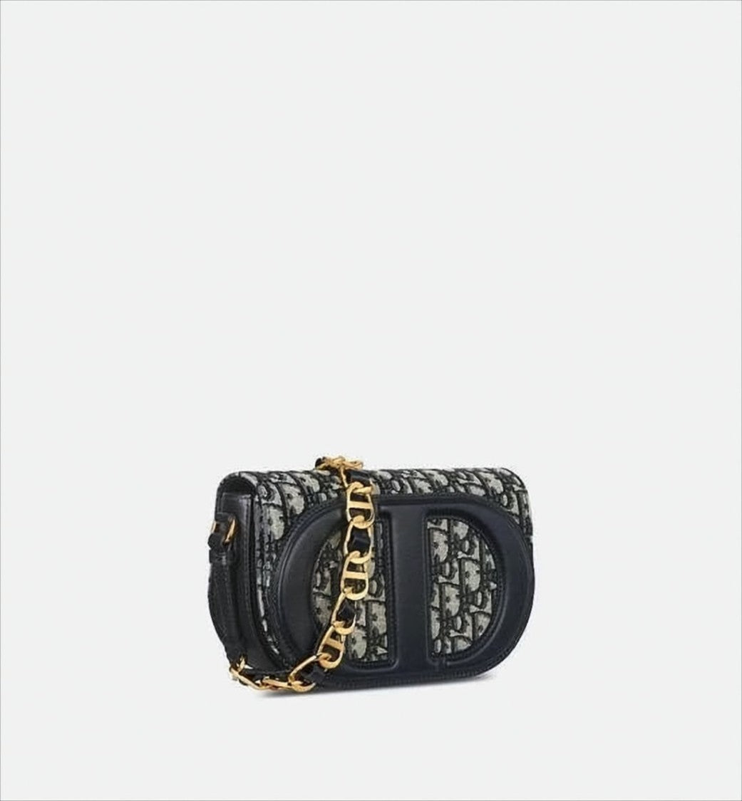 Christian Dior Canvas Monogram Shoulder Bag