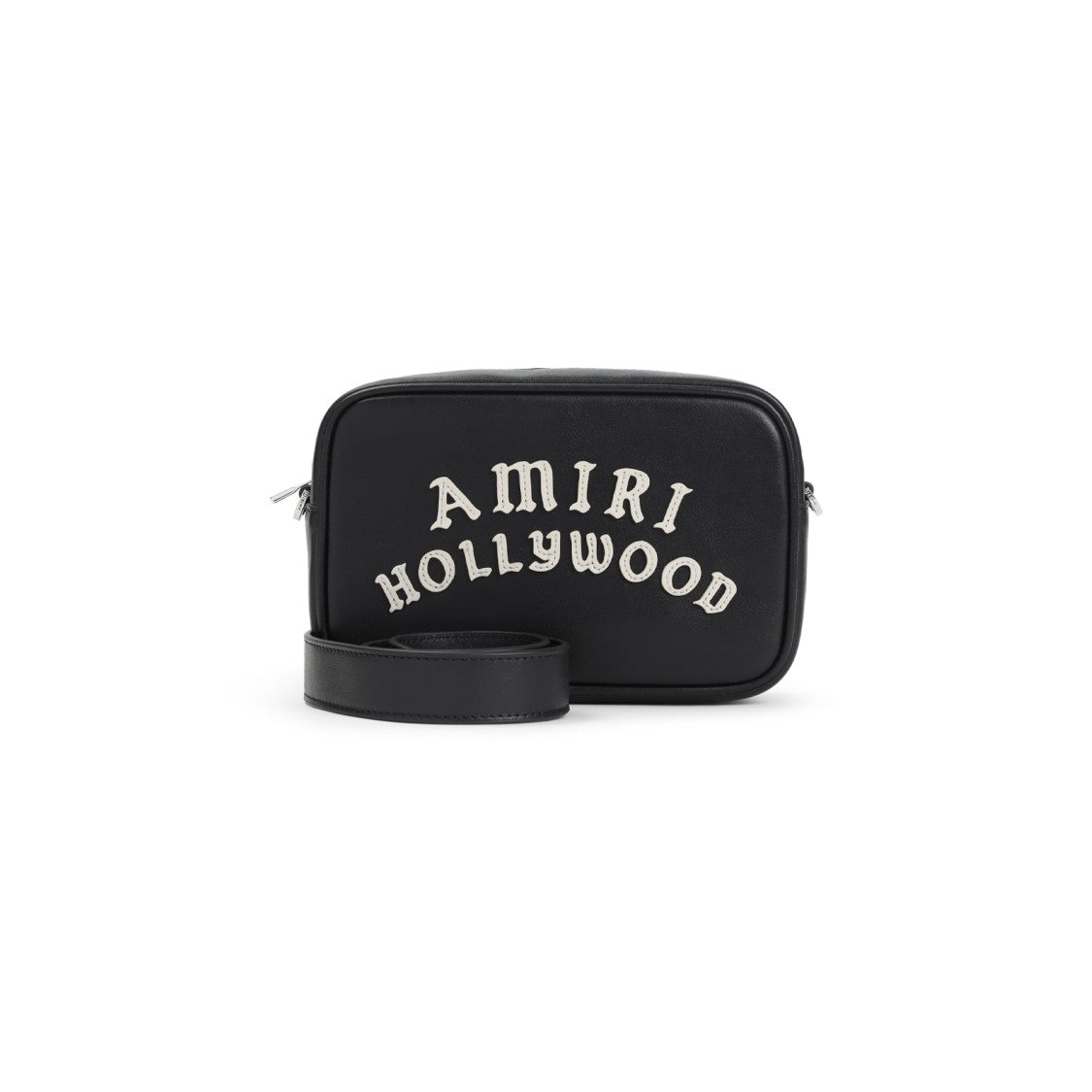 Amiri Black Cow Leather Hollywood Camera Case