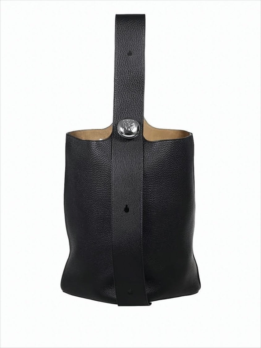 Loewe Textured Black Calf Leather Tote Bag