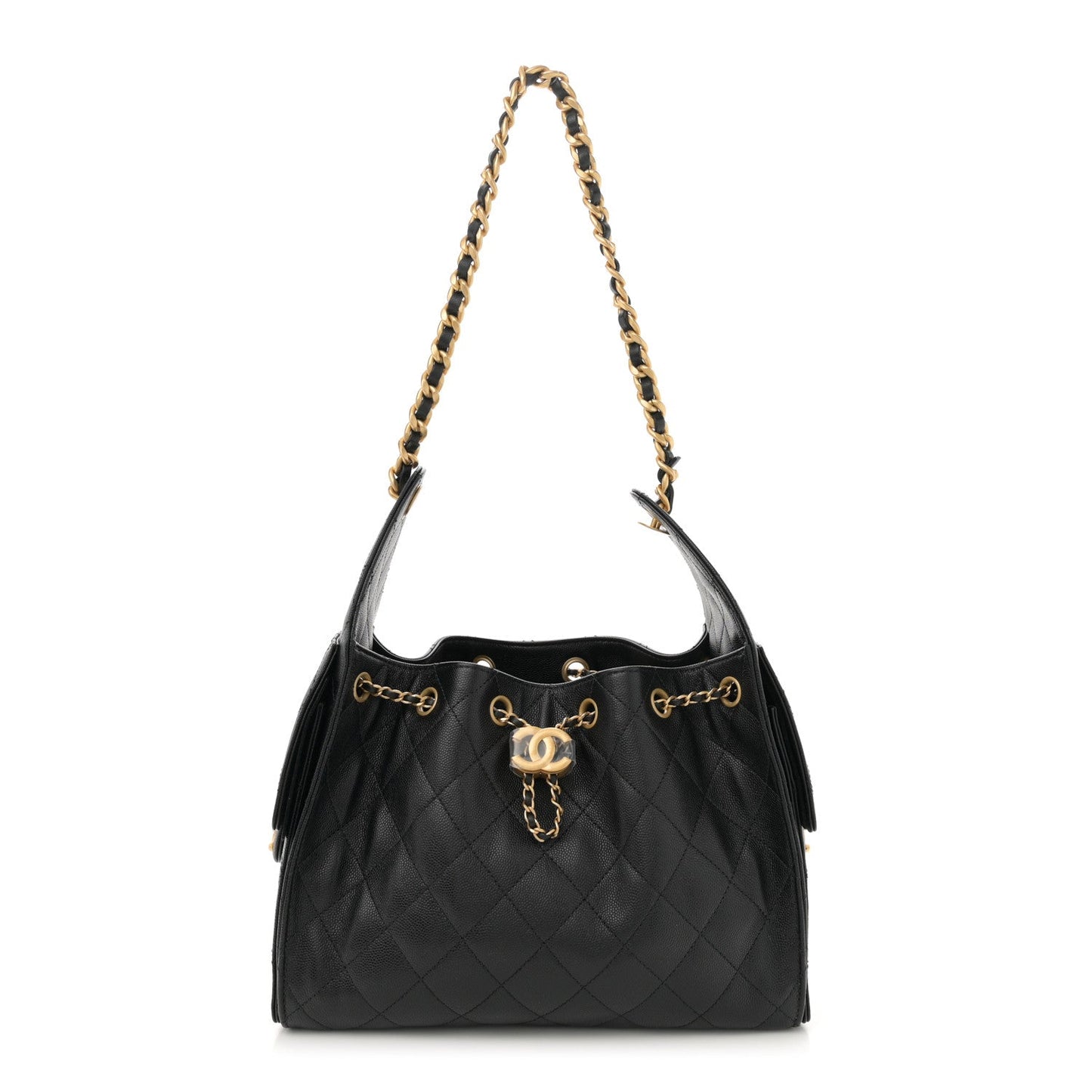 Caviar Quilted Small Chanel 25 Handbag Black