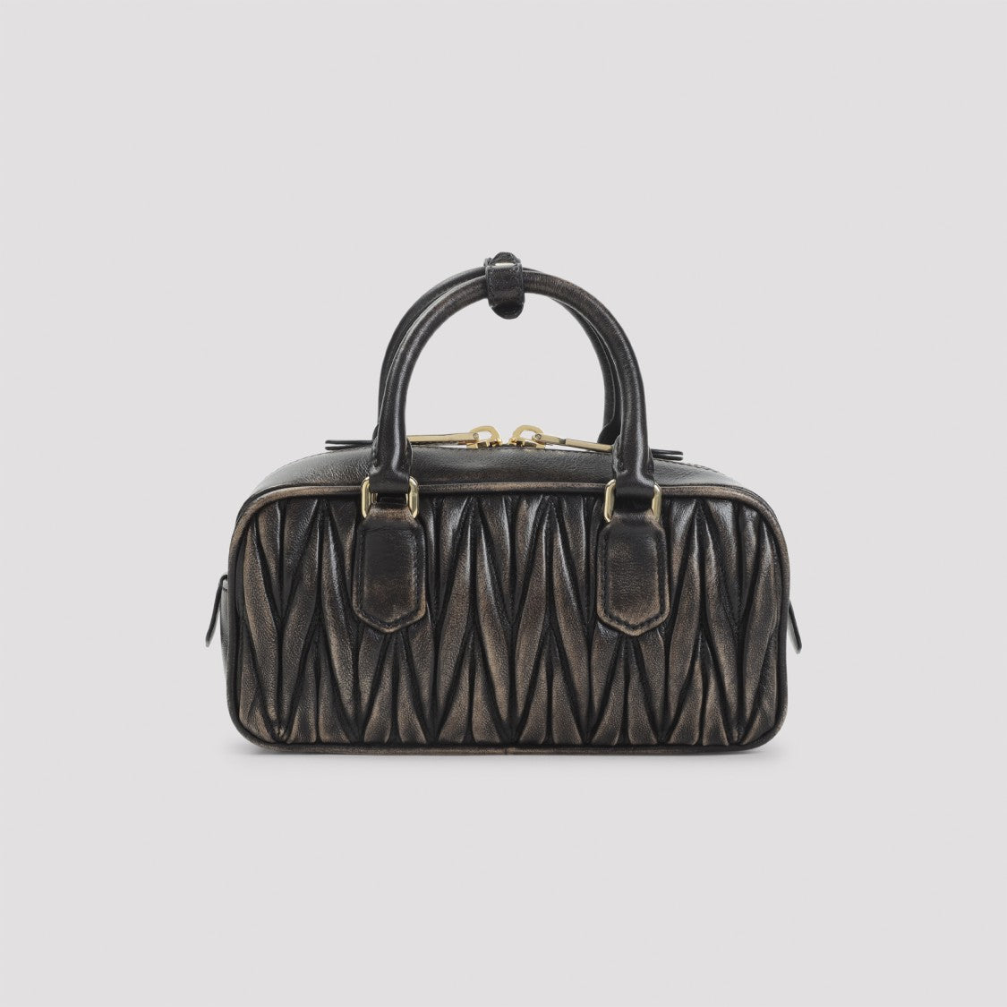 Miu Miu Brown Lamb Leather Shoulder Bag