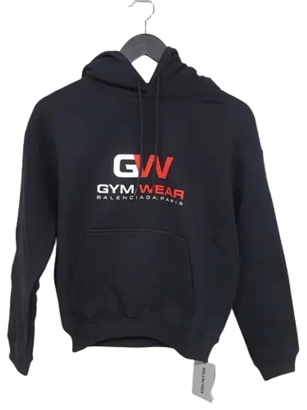 Luxury Balenciaga Trending 2025 Gymwear Logo Cotton Hoodie Black