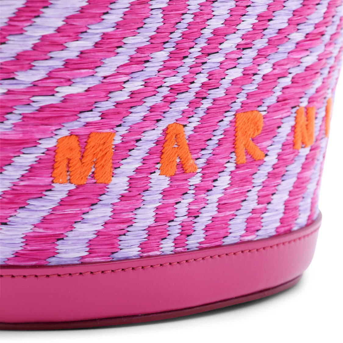 Marni Pink Raffia Satchel