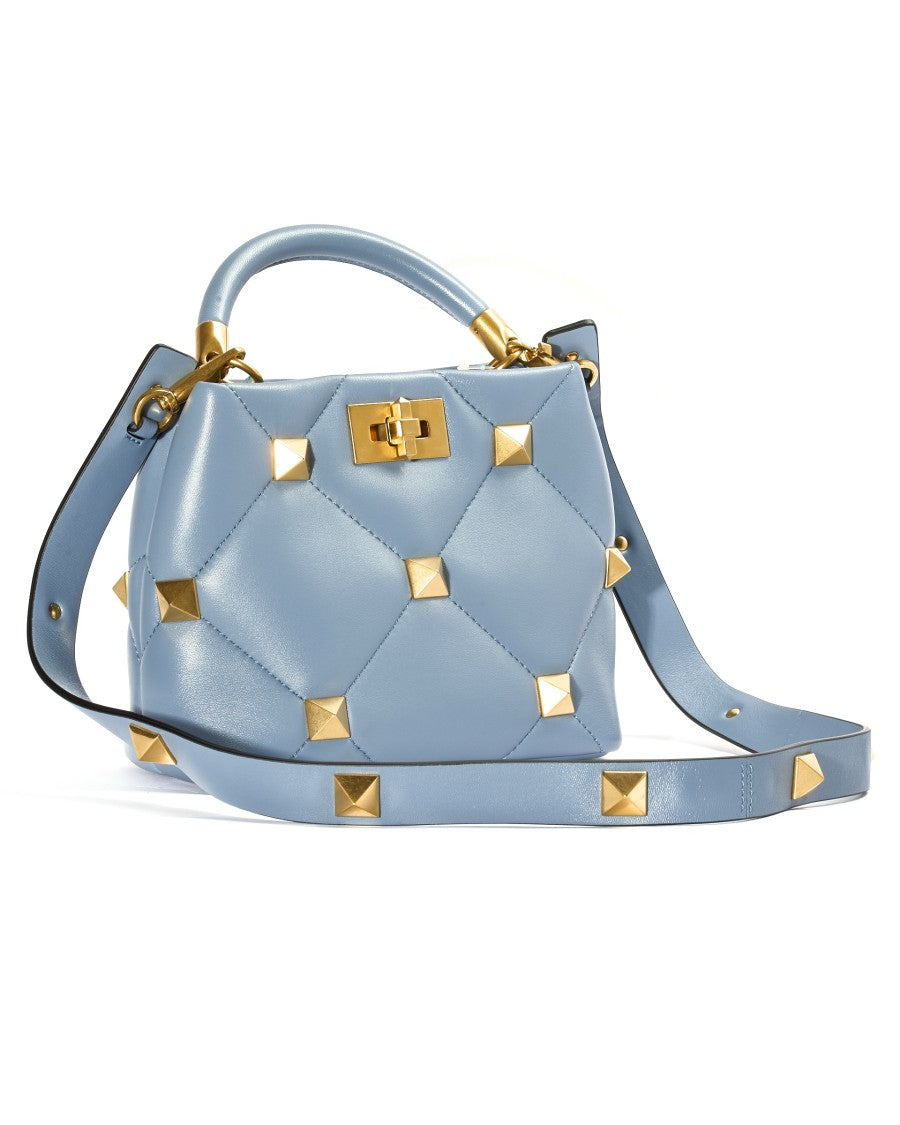 Valentino Bucket Roman Stud Small Sugar Paper