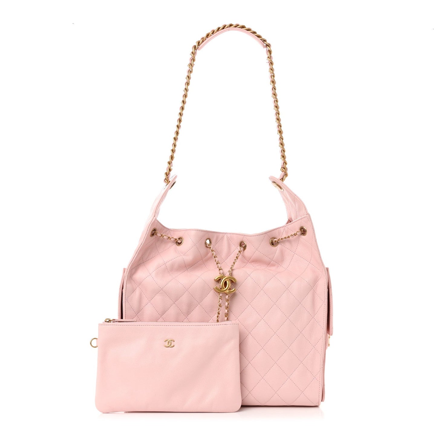 Caviar Quilted Medium Chanel 25 Handbag Pink