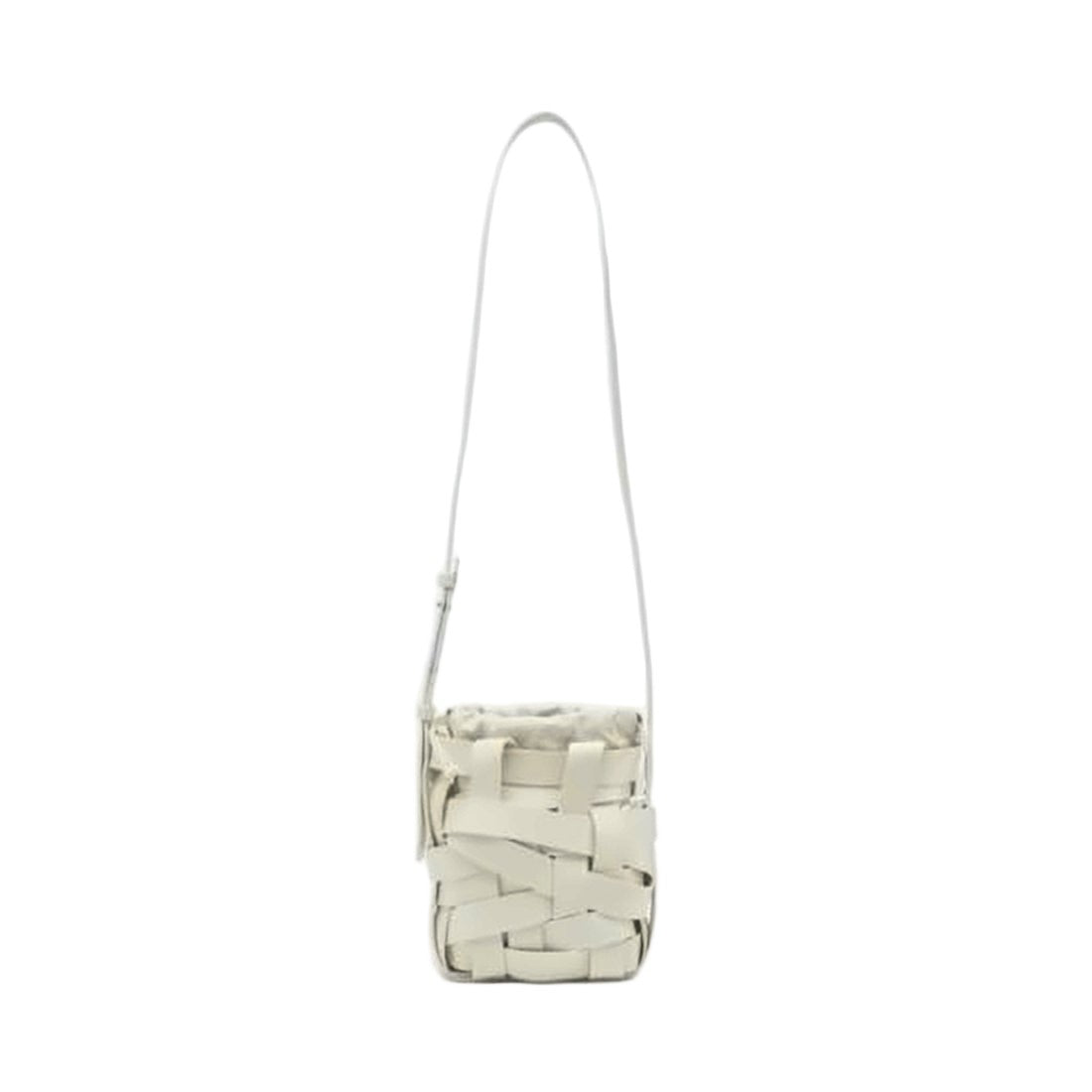 Jil Sander Intricate Woven Calf Leather Shoulder Bag