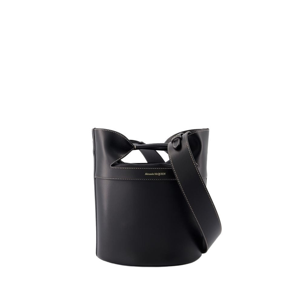 Alexander Mcqueen The Bucket Bow Crossbody - Leather - Black