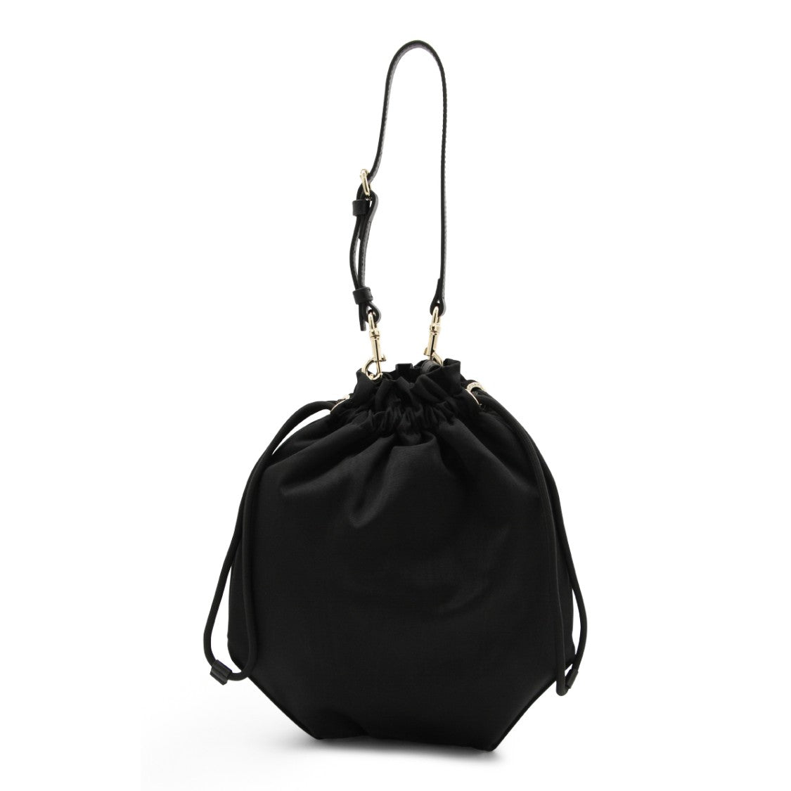 Vivienne Westwood Minimalist Black Drawstring Bag With Adjustable Strap
