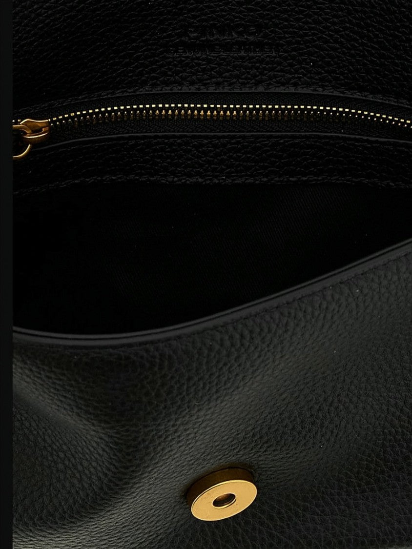 Pinko Mini Slouchy Shoulder Bag With Gold-Tone Accents
