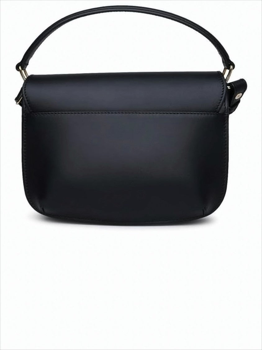 A.P.C. Structured Flap Shoulder Bag In Smooth Cow Leather