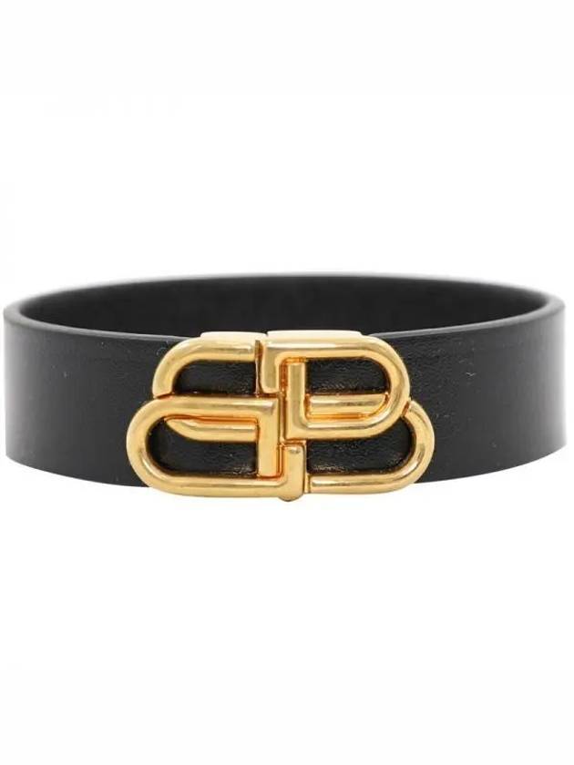 Luxury Balenciaga Trending 2025 BB Slim Cuff Bracelet Black