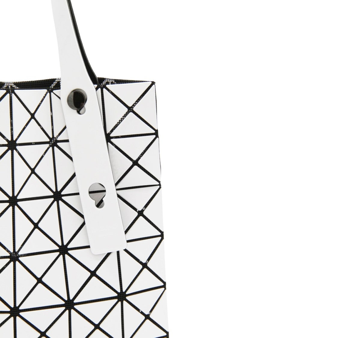Bao Bao Issey Miyake Geometric White Bag With Tessellated Surface