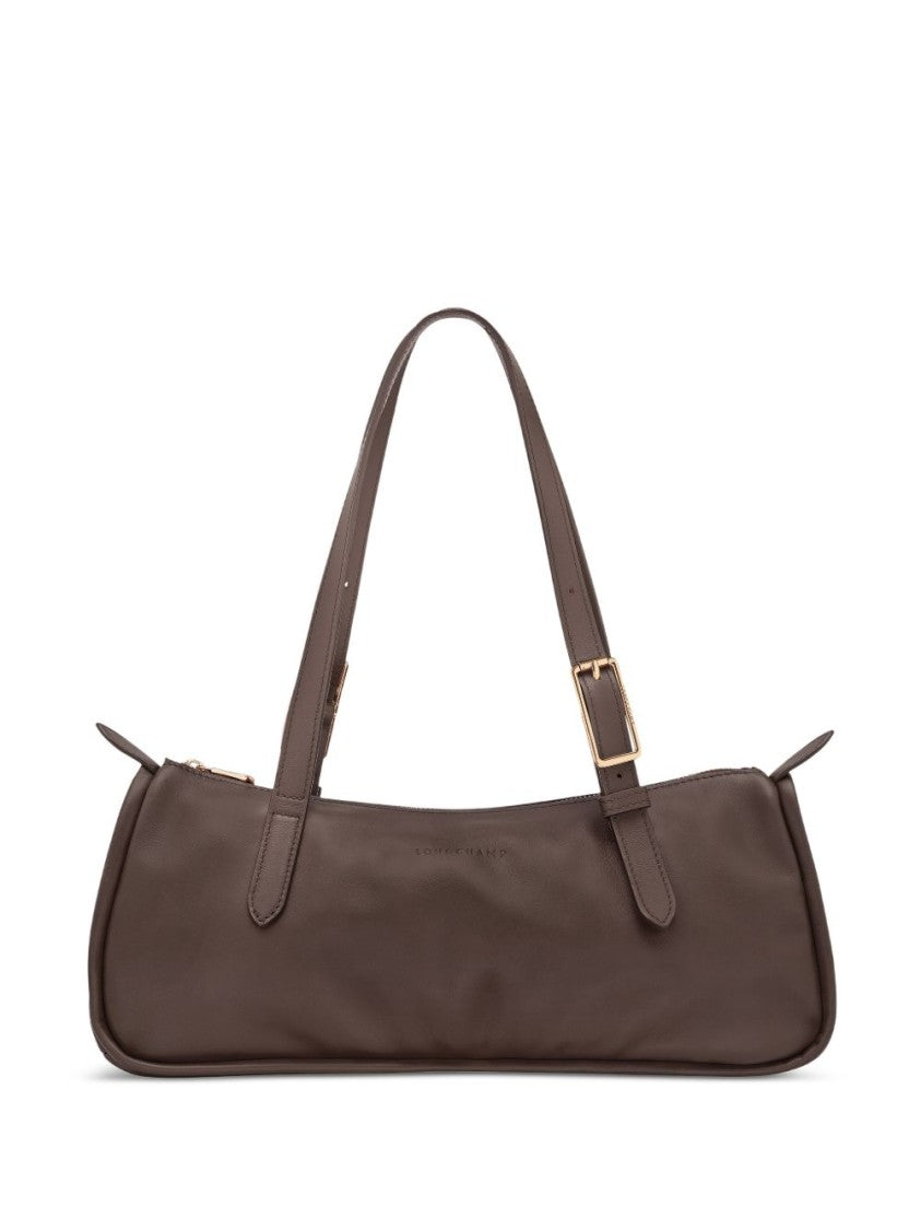 Longchamp Elongated Smooth Leather Handbag