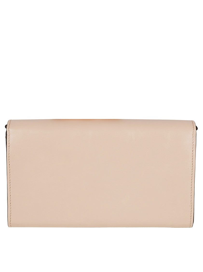 Chloé Black Leather Wallet With Gold Hardware