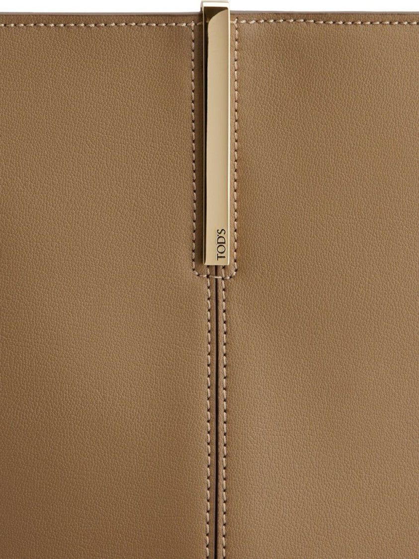 Tod's Tote Bag In Smooth Tobacco Brown