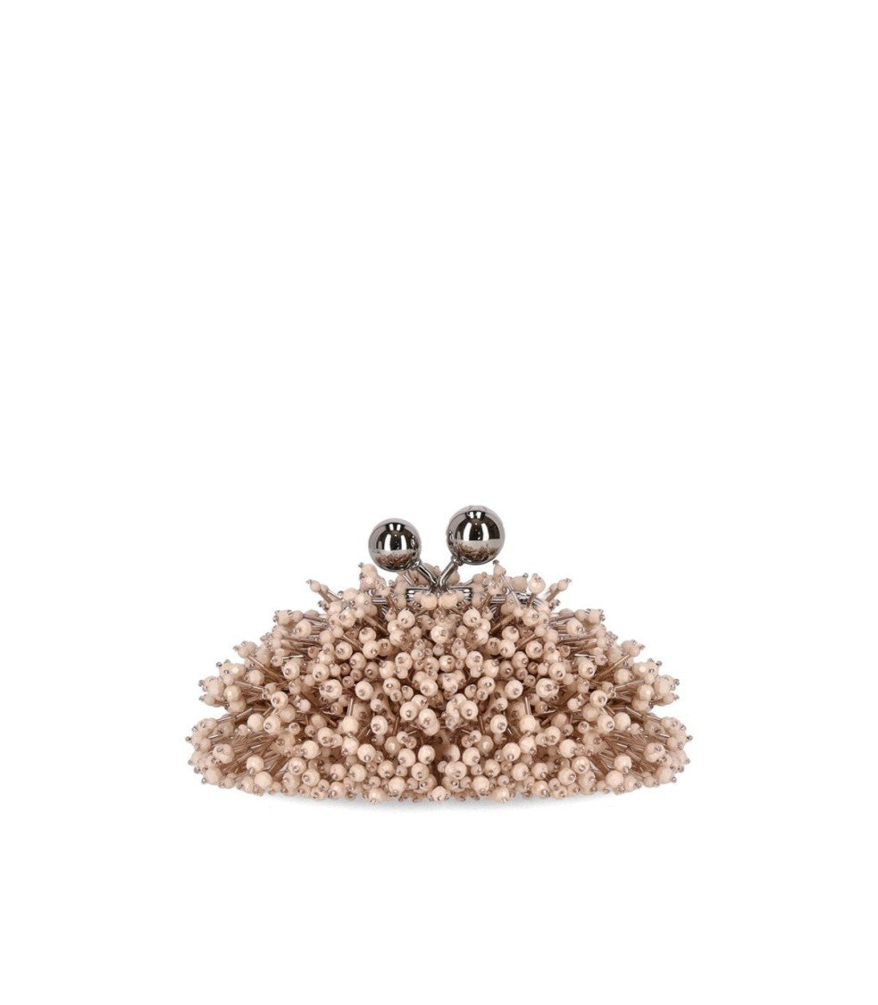 Max Mara Pasticcino Dotto Nano Pink Clutch
